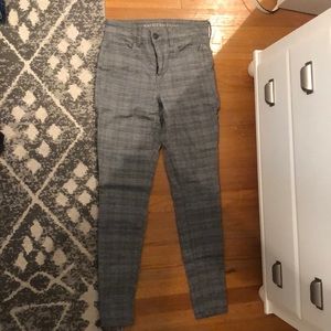 High rise plaid American Eagle pants